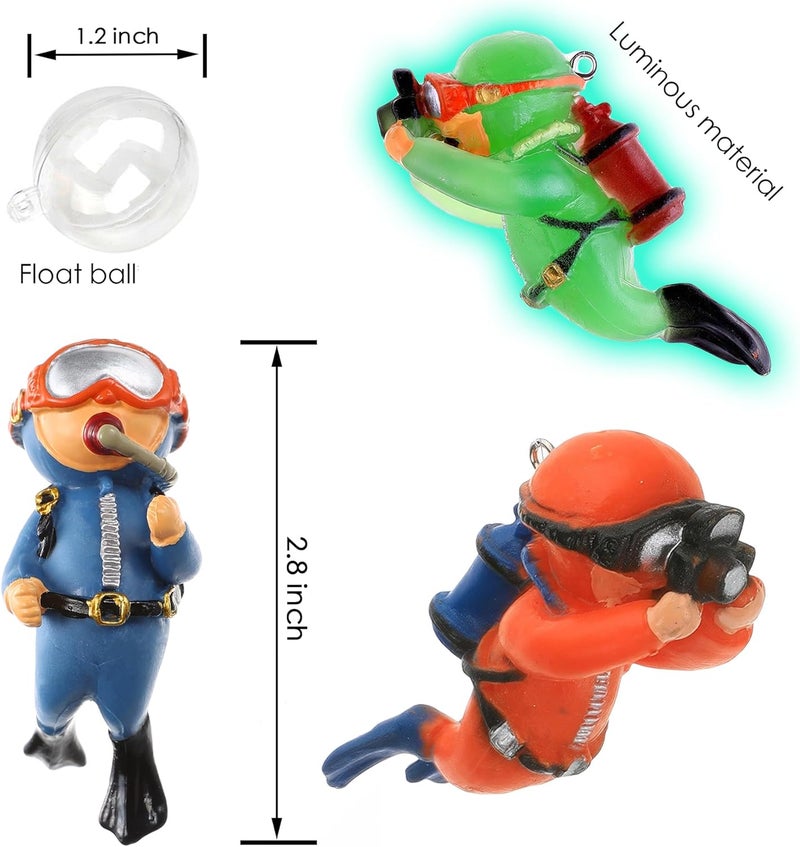 SUPTEC Mixed Color Floating Fish Tank Decorations - Cute Little Astronauts Aquarium Accessories - Suitable for All Kinds of Fish Tanks - Image 2